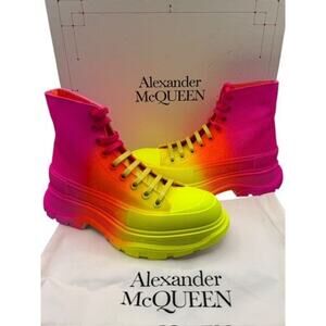 Alexander McQueen Men’s GradientSneaker Boots – Yellow/Orange/Pink – Size IT 40